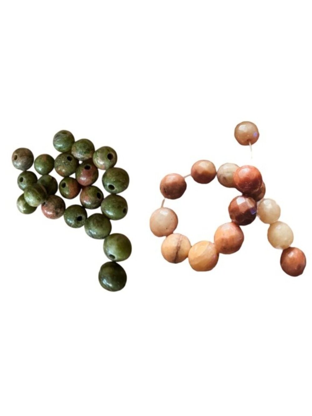 Parisian Muse Tiny Canvas Necklace with Unakite & Pink Jasper | Alma Antigua - Picture 15 of 15